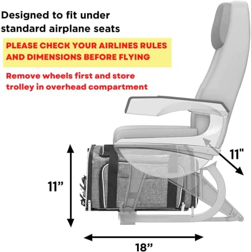 RUFF LIFE 101 Airline Approved Expandable Premium Pet Carrier on Wheels- Two - Image 5