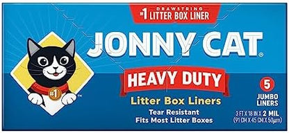 JONNY CAT Litter Box Liners, Heavy Duty Drawstring Liners, 5 Liners per Box - Image 4