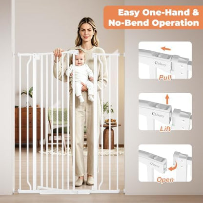 50" Extra Tall Baby Gate No Drilling, Auto Close Dog Gate - Image 4