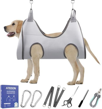 Pet Grooming Hammock Harness for XL Large Dogs Nail Trimming, Dog Sling for by ATESON