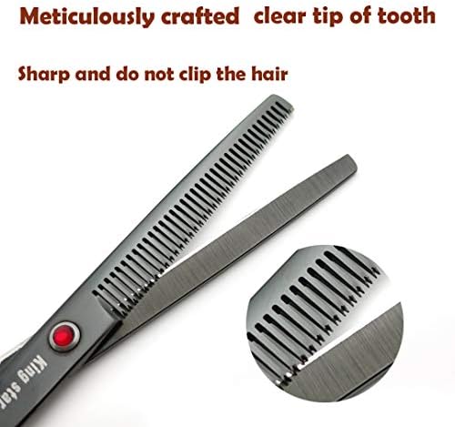 7.0in Titanium Professional dog Grooming Scissors set, Straight & Thinning & - Image 5