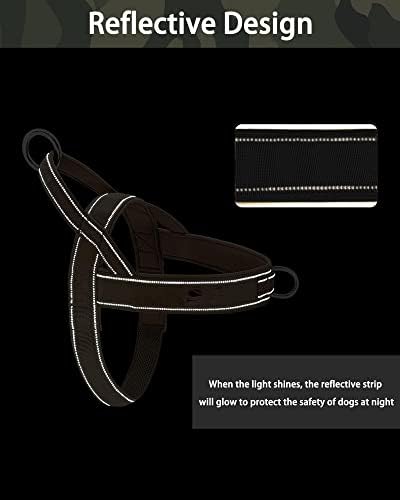 Green No Pull Dog Harness for Small Medium Large Sized Dog, Reflective Escape - Image 3
