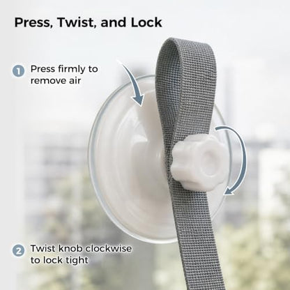 PEQULTI Cat Window Perch, 2 Tier Cat Window Hammock - Image 3