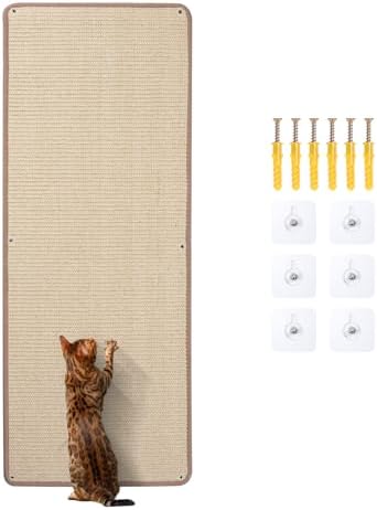 Uranshin Natural Sisal Cat Wall Climbing Carpet, Wall Scratcher Mat Pad by Uranshin