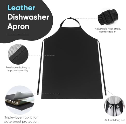 Waterproof Apron 43in PU Leather Heavy Duty - Image 2