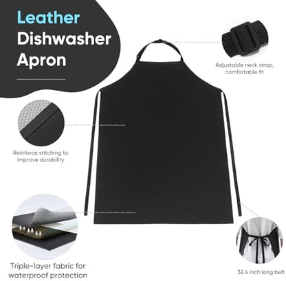 Waterproof Apron 43in PU Leather Heavy Duty - Image 2