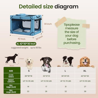 Portable Collapsible Soft Dog Crate - Image 3