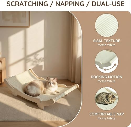 Sisal Cat Scratcher Bed for Indoor Cats Hammock for Scratching Pad Cat Chair - Image 3