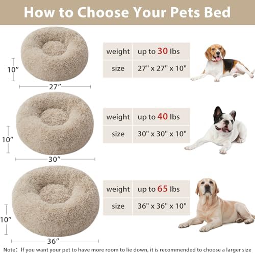 WNPETHOME Large Round Calming Dog Bed Cat Bed - Image 5
