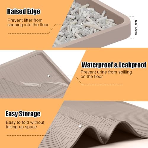 Silicone Cat Litter Mat 50" x 36" Cat Mat - Image 6