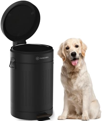 PAWZIDEA Dog Poop Trash Can Outside Odor Control, 3.1 Gallon, Waterproof by PAWZIDEA-Inlovejoywelive