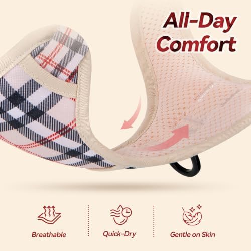 PoyPet Plaid Dog Harness Large, No Pull Vest - Image 7
