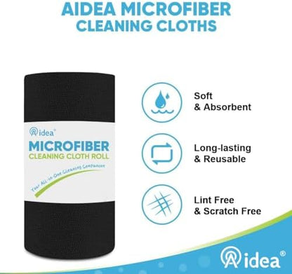 AIDEA Microfiber Cleaning Cloth 165 Sheets 3 Roll - Image 3