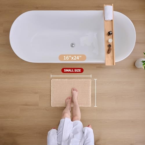 ILANGO Upgraded Waffle Bath Rug 16x24, Super Absorbent Non Slip Bath Mat - Image 3