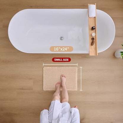 ILANGO Upgraded Waffle Bath Rug 16x24, Super Absorbent Non Slip Bath Mat - Image 3