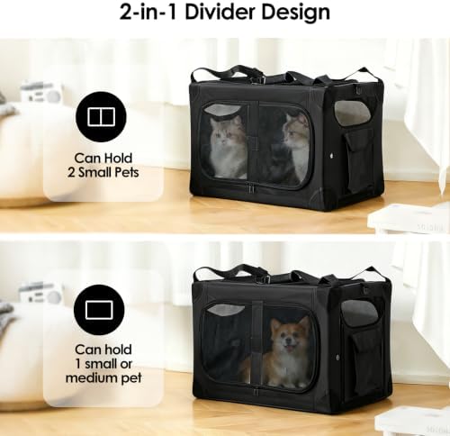 Extra Large 2-Cat Foldable Pet Travel Carrier - Image 3