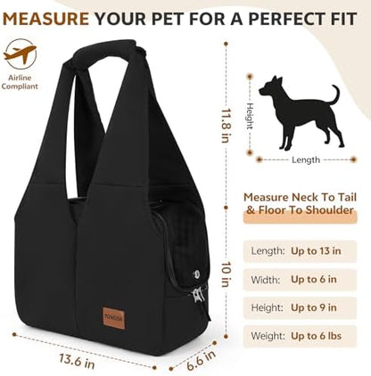 Dog Purse Carrier for Small Dogs and Cats, Soft-Sided Pet Tote Bag - Image 2