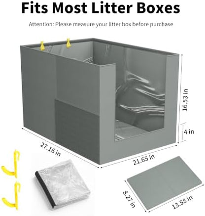 Aokeyee Extra Large Cat Litter Box Enclosure, Keep Dogs Out, Open Top High Side - Image 3