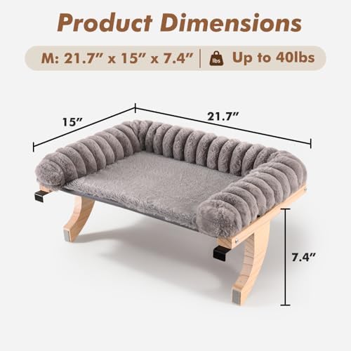 Cloud-Soft Cat Window Sill Perch, Zipper Design Cushion Pet Bed - Image 3