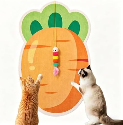 Cute Cat Scratching Mat Carrot Wall Cat Scratcher by Unknown