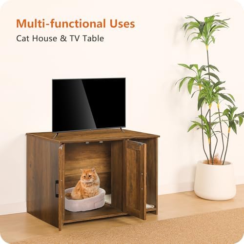 Dwanton Cat Litter Box Enclosure, - Image 3