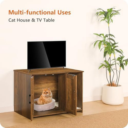 Dwanton Cat Litter Box Enclosure, - Image 3