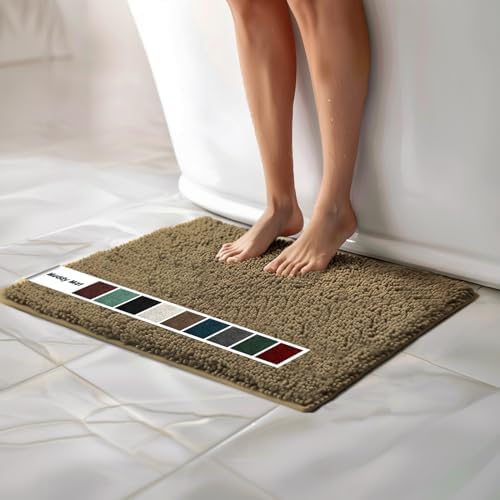 Muddy Mat Chenille Bathroom Rugs Quick Dry Microfiber Mats Non Slip Washable by MuddyMat%C2%AE