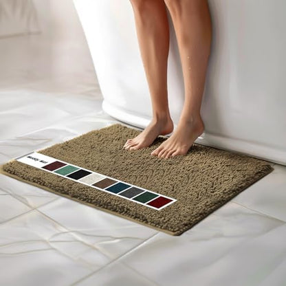Muddy Mat Chenille Bathroom Rugs Quick Dry Microfiber Mats Non Slip Washable by MuddyMat%C2%AE