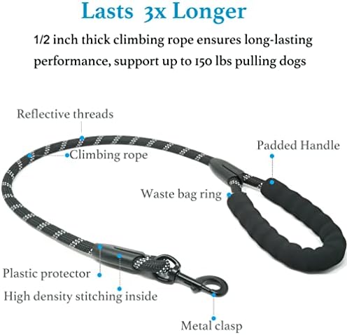 iYoShop Double Dog Leash, 360° Swivel, No Tangle, 25-150 lbs - Image 3