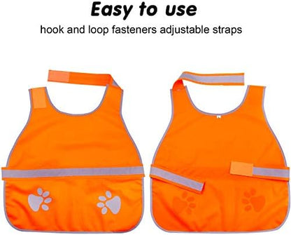 Geyoga 2 Pcs Reflective Dog Vest Adjustable Safety Vest - Image 3