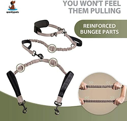 SparklyPets Hands Free Dual Dog Leash, Medium & Large - Image 3