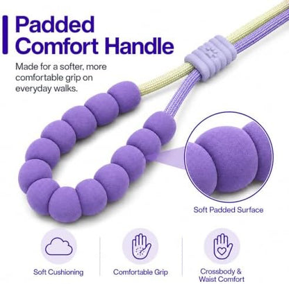 Hands Free Dog Leash, Double Handle Leash 4.5FT Purple-Green - Image 3