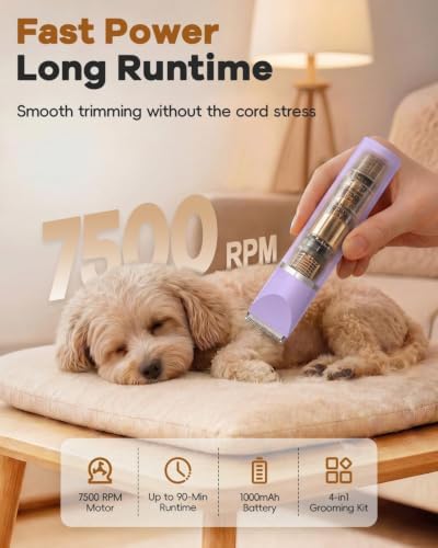 Veeconn 4 in 1 Dog Clippers Grooming Kit - Image 4