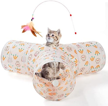 Tempcore Cat Tunnel, 3-Way Collapsible Toy by Tempcore