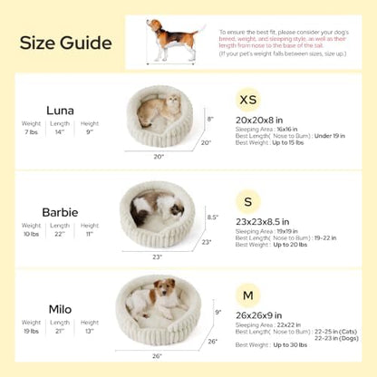 Bedsure ComfyFleece® Washable Cute Large Cat Bed, Soft Round Puppy Bed - Image 4