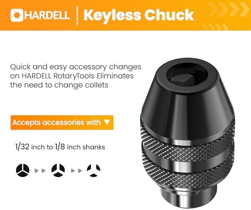 HARDELL Mini Cordless Rotary Tool 4V Orange Black - Image 3