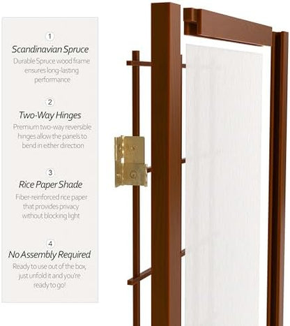 2 ft. Short Desktop Window Pane Shoji Screen - Image 4