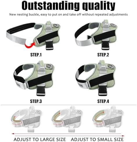 Bolux Dog Harness, No-Pull Reflective Dog Vest, Breathable Adjustable Pet - Image 3
