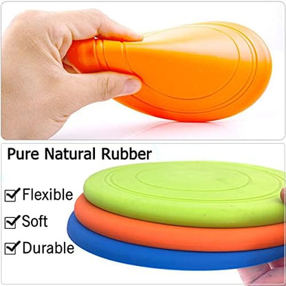 XIGOU Dog Flying Disc, 3 Pack Dog Flyer Toys, Soft Rubber Interactive - Image 3