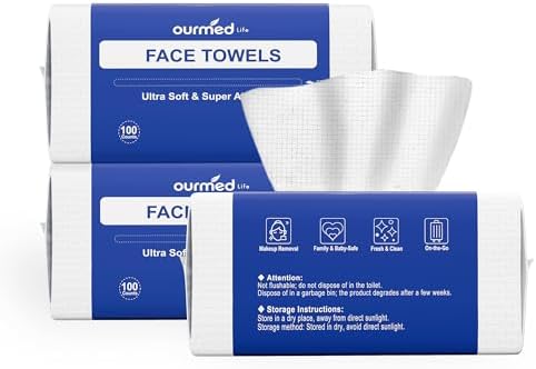 Ourmed Life Face Towels Disposable, Ultra Soft & Absorbent by ourmedlife