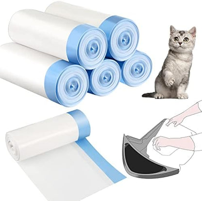 Harloon 100 Count 25" x 16" Cat Litter Box Liners Waste Drawer Drawstring by Muasung