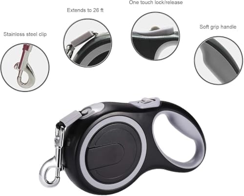 Retractable Dog Leash, EC.TEAK 26 Foot Dog Walking Leash - Image 2