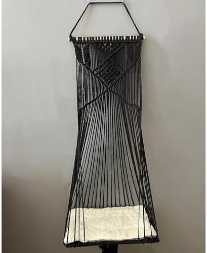 Macrame Hanging Cat Hammock Bed Cat Swing House Space Saving Window Perch - Image 5