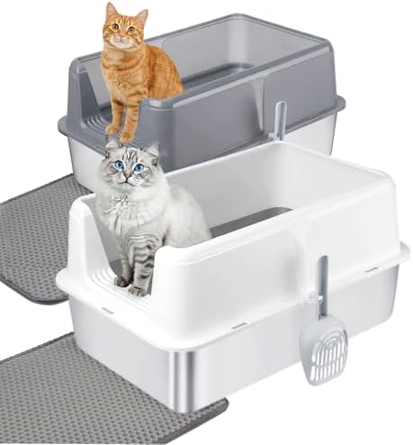2 Pack Stainless Steel Cat Litter Box by Unknown