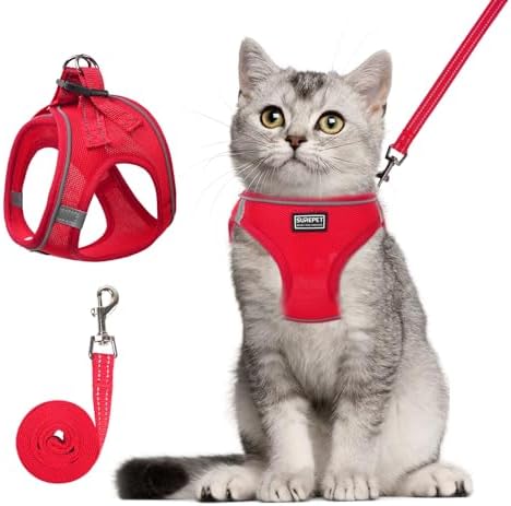 Cat Harness and Leash Set, Soft and Breathable Vest by Unknown