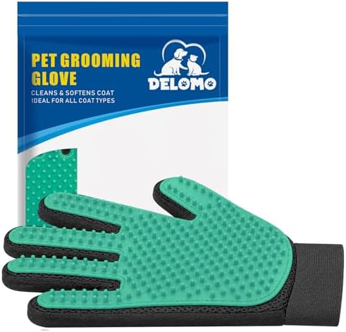 Pet Hair Removal Glove with 255 Silicone Tips by DELOMO