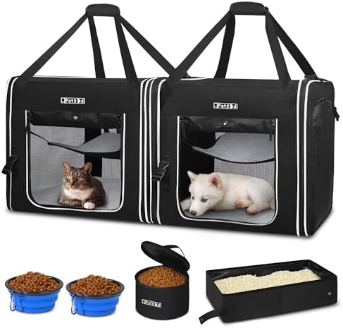 Petskd Portable Double Cat Carrier by Petskd