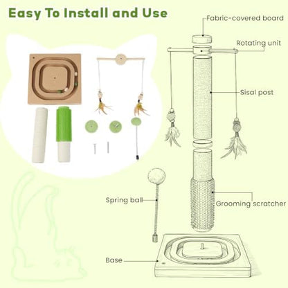 Cat Scratching Post with Stable Square Base - Image 7