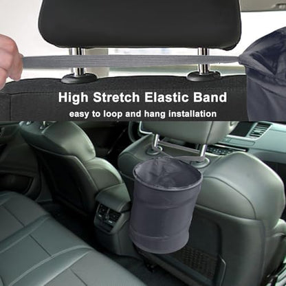 Car Trash Can, 2 Packs Mini Car Garbage Can, Collapsible Trash Bin - Image 3
