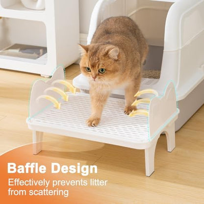 Uross Cat Litter Box Step, Extra Large Litter Box Ramp/Stairs - Image 4